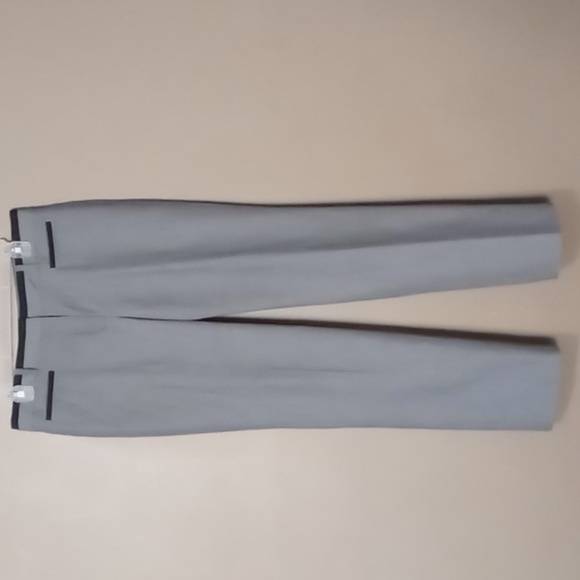 Larry Levine Gray Trousers with Black Accents - Picture 1 of 5